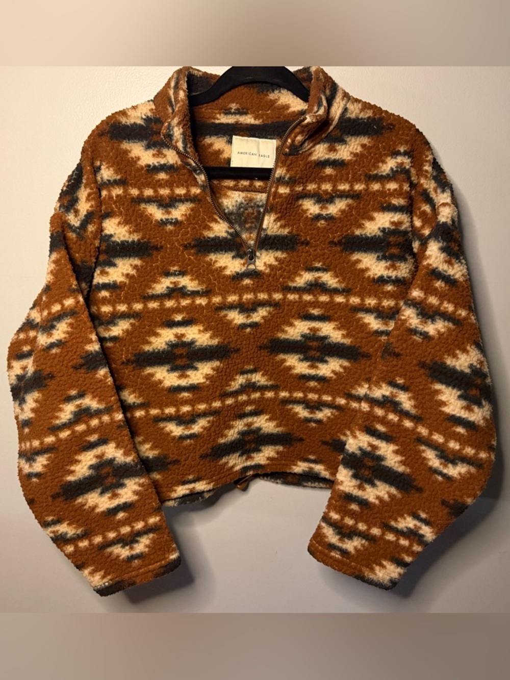 American Eagle fleece quarter zip